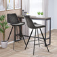 Set of 2 Microfiber Cloth Bar Stools, Multi-functional Kitchen Stools, Bar Chair with Metal Leg Padded Cushion Seat for Dining, Black