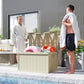 70-Gallon Resin Deck Box with Handles - Sand