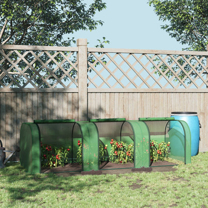 9.7' x 3.3' x 2.5' Dark Green Greenhouse with Steel Frame