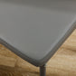 5-Piece Rectangular Glass Kitchen Table and Chairs with Metal Frame and Faux Leather Upholstery for Dining Room, Grey