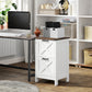 Vertical Filing Cabinet with 2 Drawers, Rustic Farmhouse Office Storage Cabinet for A4, Letter Size, Distressed White