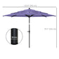 10.7FT Patio Umbrella with 8 Ribs, Crank, Push Button Tilt, Air Vents, for Backyard, Deck and Lawn, Purple