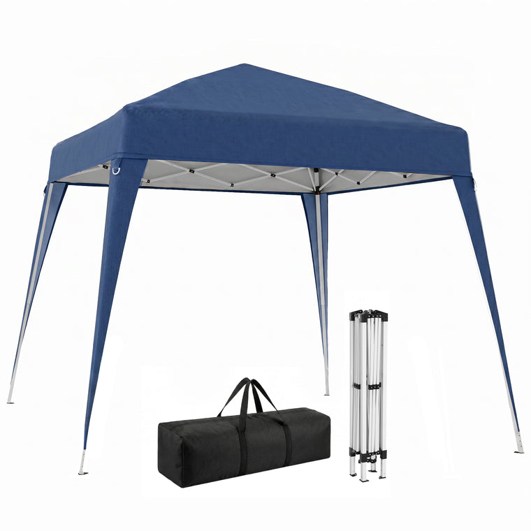 8' x 8' Blue Pop-Up Party Tent with Carrying Bag