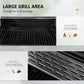 Charcoal BBQ Grill Smoker with Adjustable Charcoal Pan and Galvanised Steel Shell, Barbecue Grill Trolley with Storage