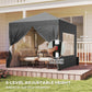 8.2 x 8.2 ft Pop Up Canopy Tent with 4 Sidewalls, UPF 50+ Outdoor Instant Canopy with Carry Bag, Dark Grey