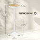 Wood Barstools Set of 2, Swivel Bar Stools with Adjustable Height for Kitchen Counter, Natural Wood and White