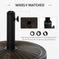 29LBS Offset Patio Umbrella Cement Base Stand Cantilever Parasol Holder Weight, Fits Φ1.4", Φ1.5", Φ1.9", Black