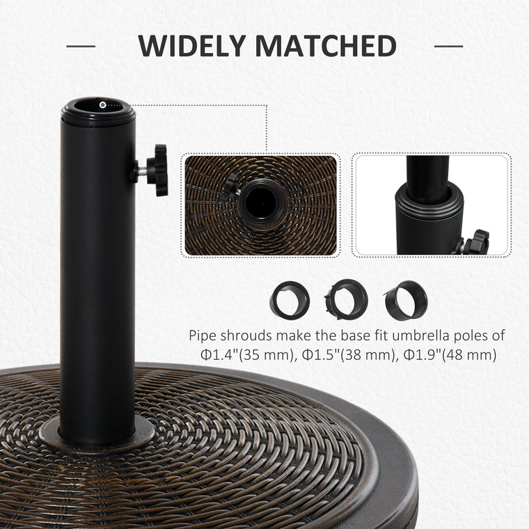 29 lb Black Cement Offset Umbrella Base for 1.4-1.9" Poles