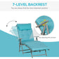 Outdoor Folding Chaise Lounge Chair Recliner with Portable Design, Adjustable Backrest, Cushion and Headrest, Black
