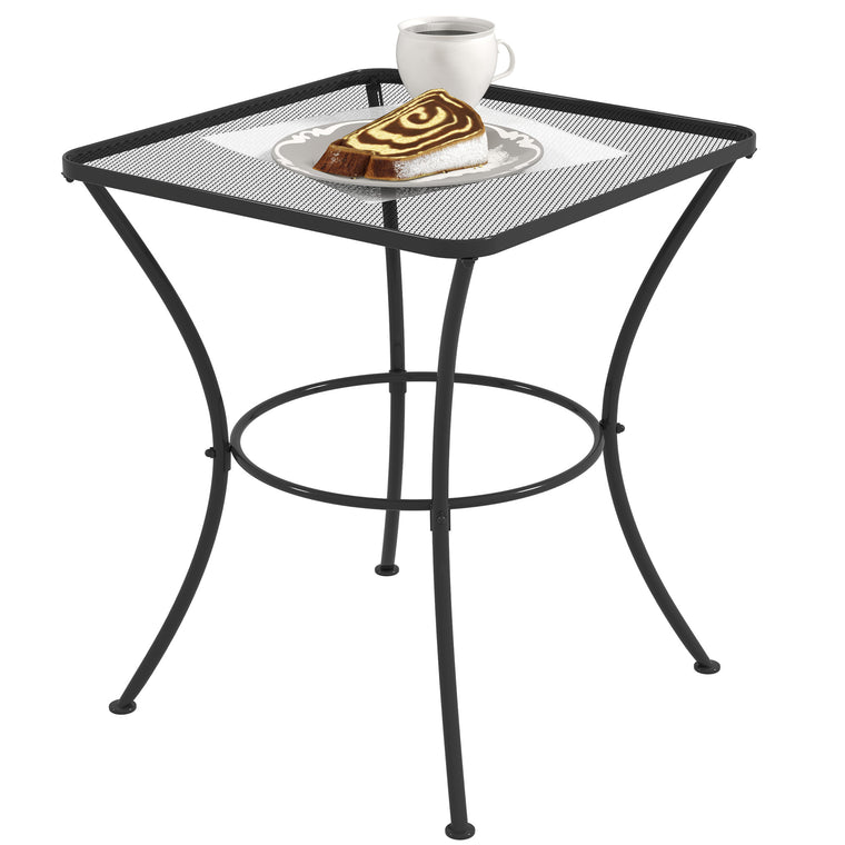23.6" Square Metal Bistro Table