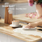 Kitchen Island on Wheels with Drop Leaf, Charging Station, Rolling Kitchen Cart with Wood Top, Adjustable Shelf, White
