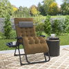 Padded Folding Recliner with Cupholder and Adjustable Back