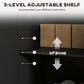 Modern Kitchen Storage Cabinet, Sideboard Buffet Cabinet with Adjustable Shelves for Hallway, Black