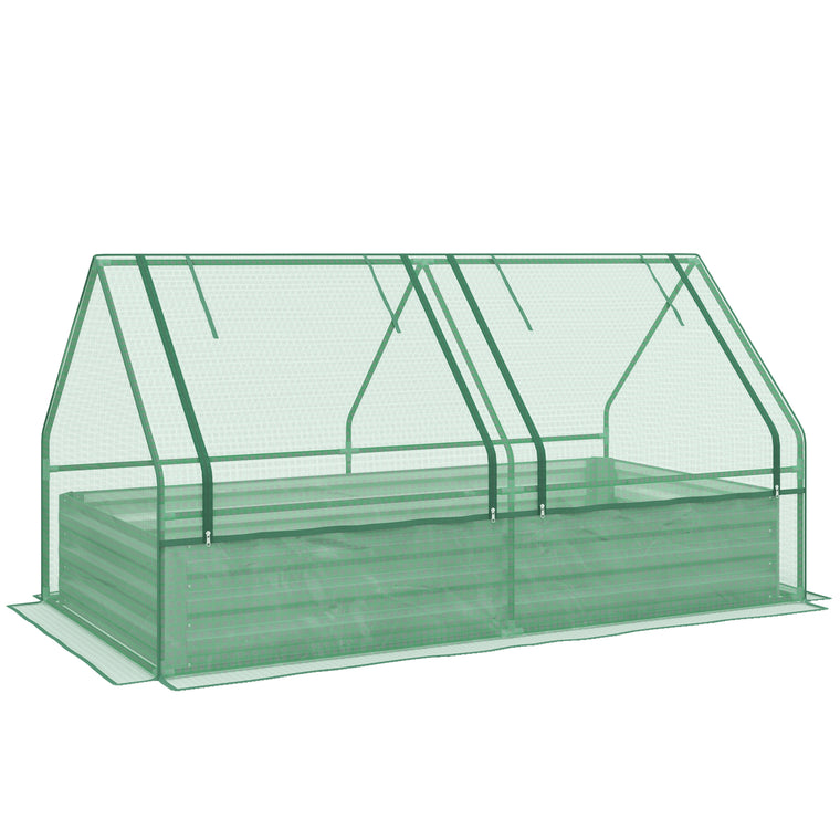 6' x 3' Raised Garden Bed with Mini Greenhouse Cover