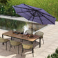10.7FT Patio Umbrella with 8 Ribs, Crank, Push Button Tilt, Air Vents, for Backyard, Deck and Lawn, Purple