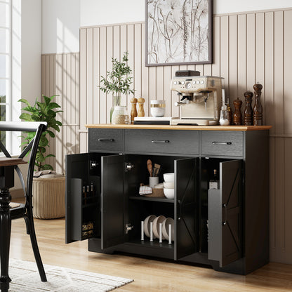 47" Farmhouse Buffet Cabinet with 3 Drawers
