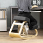 Ergonomic Kneeling Chair, Wood Kneel Stool with Thick Pads, Desk Knee Chair, Improve Posture, Black