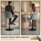Bar Stools Set of 2, Swivel Counter Height Barstools with Footrest, Grey