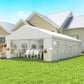 Heavy Duty Large Party Tent & Carport with Removable Sidewalls, Portable Garage Canopy Tent, White - 16" x 32"