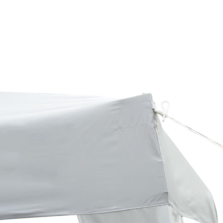 10' x 10' White Folding Pop-Up Garden Gazebo with Carry Bag