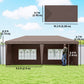 10' x 20' Outdoor Pop Up Canopy Tent Party Tent Instant Shelter W/ Carrying Bag, Coffee