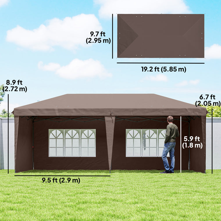 10' x 20' Coffee Pop-Up Party Tent with Carrying Bag