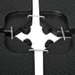 4PCs Cantilever Umbrella Base Weights for Offset Banana Parasol, HDPE Water or Sand Filled Patio Umbrella Weights for Cross Base Stand with Built-in Handles, Black