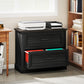 Lateral Filing Cabinet, Farmhouse File Cabinet with 2 Silent Drawers for Letter/A4/Legal Size Files, Black