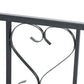 6.7 FT Steel Garden Arch with Gate Outdoor Courtyard Arbor for Climbing Vine Plants Lawn Backyard Decoration Dark Grey