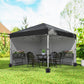 10' x 10' Pop Up Canopy with Sidewalls, Roller Bag, Height Adjustable Instant Tent for Outdoor, Garden, Patio, Black