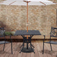 36" Patio Dining Table, Outdoor Bistro Table with 2" Umbrella Hole, Cast Aluminum Frame, For Garden, Balcony, Black