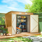 8' x 4' Galvanized Metal Shed with Double Doors