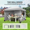 10' x 10' White Pop-Up Canopy with Sidewalls & Roller Bag