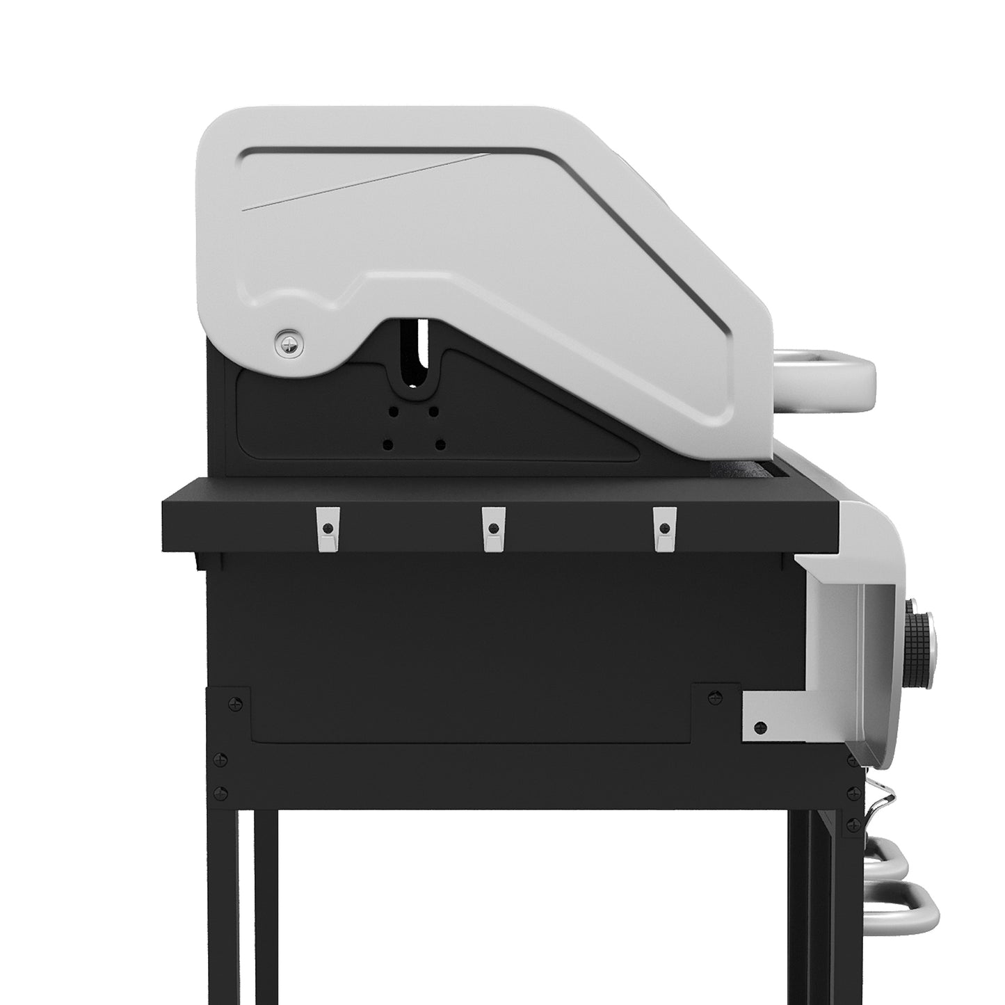 4 Burner Propane Gas Grill with Side Burner, 53,000 BTU BBQ Grill with Cast Iron Grates, Wheels, Warming Rack, Cabinet