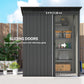 5.2' x 3.5' Outdoor Storage Shed, Easy to Assemble Metal Garden Shed, for Backyard, Lawn, Patio, Dark Grey