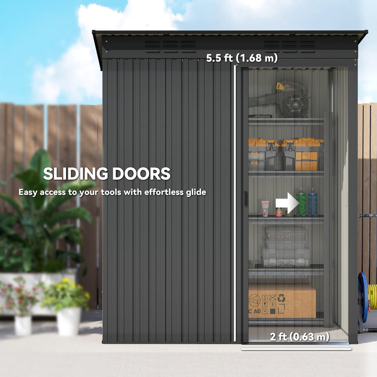 5.2' x 3.5' Metal Storage Shed