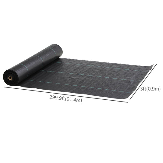 3ft x 300ft Weed Barrier, Landscape Fabric, for Greenhouse Yard Garden Weed Control, Heavy-Duty & Easy Setup, 3.5oz