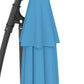 10' Deluxe Patio Umbrella, Outdoor Market Parasol, Banana Hanging Offset Sunshade with Crank, Cross Base, Blue