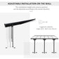 10' x 12' Outdoor Hardtop Pergola Gazebo with Polycarbonate Roof Adjustable Height, Aluminum Frame, UV Protection, Grey
