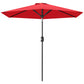 Wine Red Patio Sun Umbrella with 6 Ribs