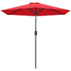 Wine Red Patio Sun Umbrella with 6 Ribs