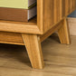 Bedside Table for Bedroom, Nightstand with Drawer and Shelf, Modern Side End Table, Walnut Brown