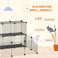 Small Animal Cage Rabbit Cage with Door, Guinea Pig Playpen, Small Animal Fence for Bunny, Chinchilla, Freret, Chinchilla, Indoor and Outdoor Use, Total 31 Panels, 41.3" x 41.3" x 27.6"