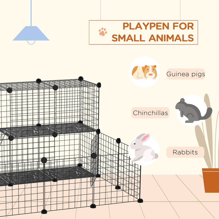 41.3" x 41.3" x 27.6" 31-Panel Small Animal Cage
