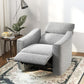 Power Recliner Chair, Chenille Upholstered Recliner Chair with USB Ports, Footrest, Grey