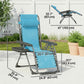 Zero Gravity Chair Set of 2, Folding Reclining Outdoor Lounge Chair with Cup Holder, Headrest, Sky Blue