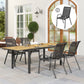 Set of 4 Outdoor Dining Chairs, Stackable Lawn Chairs with High Back, Breathable Mesh Seat for Garden Porch, Black - Black