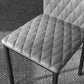 Set of 4 Modern Dining Chairs, Tufted High Back Side Chairs with Upholstered Seat, Steel Legs for Living Room, Kitchen
