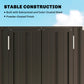 Outdoor Storage Shed with Adjustable Shelves Metal Garden Shed with Double Doors for Patio Balcony Garage