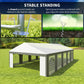 Heavy Duty Large Party Tent & Carport with Removable Sidewalls, Portable Garage Canopy Tent, White